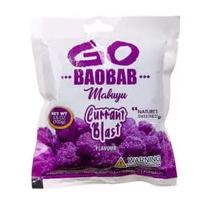 Ubuyu Tamu Mabuyu Candy Currant Blast 100g pack, African baobab candy coated with rich currant flavor showing amazing taste, perfect for buying mabuyu candy online.